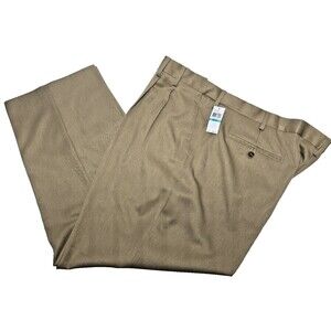 IZOD Big & Tall Men's Ultimate Travel Non-Iron Pants Size 46x30 Khaki NWT